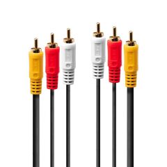 Audio Video Cable 3X Phono 1M
